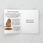 かわいいハッピーグラウンドホッグの日&歴史カードスタンド カード (内部)