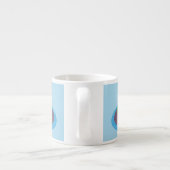 かわいいハッピーグリーンカエル漫画イラストレーション エスプレッソカップ (裏面)