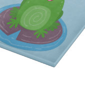 かわいいハッピーグリーンカエル漫画イラストレーション カッティングボード (角)