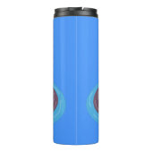 かわいいハッピーグリーンカエル漫画イラストレーション タンブラー (裏面)