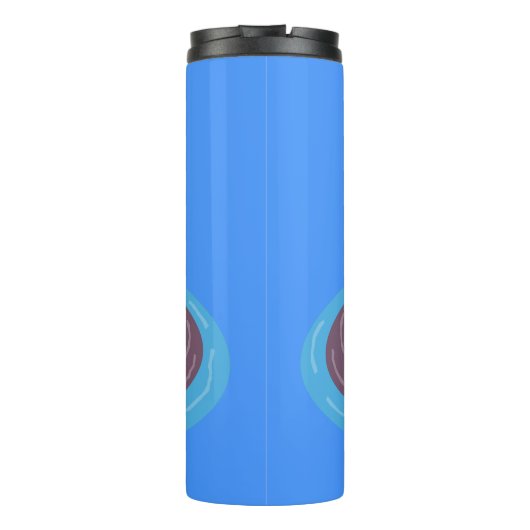 かわいいハッピーグリーンカエル漫画イラストレーション タンブラー (裏面)