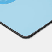 かわいいハッピーグリーンカエル漫画イラストレーション デスクマット (コーナー)