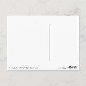 かわいいハッピーグリーンカエルwハートカスタムメッセージ ポストカード (裏面)