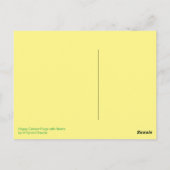 かわいいハッピーグリーンカートゥーンフロッグカスタムメッセージ ポストカード (裏面)