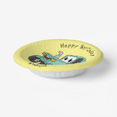 かわいいハッピーグリーントラクター漫画 ペーパーボウル (傾斜あり)