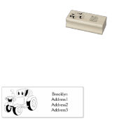 かわいいハッピーグリーントラクター漫画 ラバースタンプ (押印)