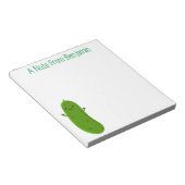 かわいいハッピーグリーンpickle漫画イラストレーション ノートパッド (アングル)