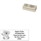 かわいいハッピーコアラなびく漫画イラストレーションルビー ラバースタンプ (押印)