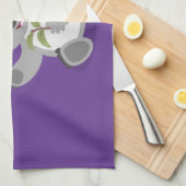 かわいいハッピーコアラなびく漫画イラストレーション キッチンタオル (四つ折り)