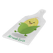 かわいいハッピーコーン漫画イラストレーション カッティングボード (角)