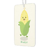 かわいいハッピーコーン漫画イラストレーション カーエアーフレッシュナー (左)