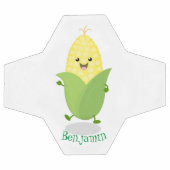 かわいいハッピーコーン漫画イラストレーション サッカーボール (フラット)