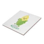 かわいいハッピーコーン漫画イラストレーション タイル (側面)