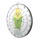 かわいいハッピーコーン漫画イラストレーション ダーツボード (正面右)