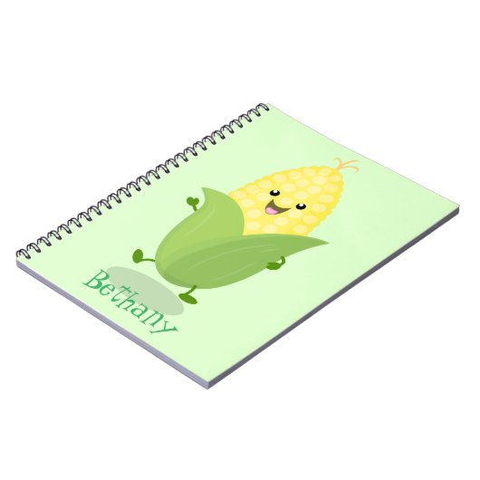 かわいいハッピーコーン漫画イラストレーション ノートブック (左側)