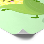 かわいいハッピーコーン漫画イラストレーション ポスター (角)