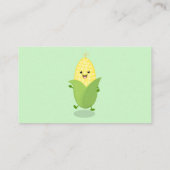 かわいいハッピーコーン漫画イラストレーション 名刺 (裏面)