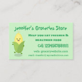 かわいいハッピーコーン漫画イラストレーション 名刺 (正面)