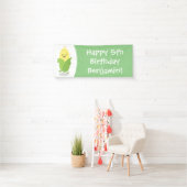 かわいいハッピーコーン漫画イラストレーション 横断幕 (インサイチュ)