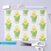 かわいいハッピーコーン漫画イラストレーション 薄葉紙 (クラフト)