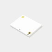 かわいいハッピーサンとヒマワリ ポストイット (アングル)