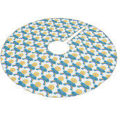 かわいいハッピーサンクラウド虹の漫画 ブラッシュドポリエステルツリースカート (アングル)