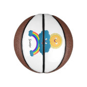 かわいいハッピーサンクラウド虹の漫画 ミニバスケットボール (縦)