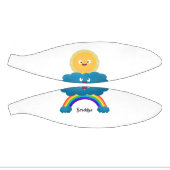 かわいいハッピーサンクラウド虹の漫画 ミニバスケットボール (パネル)