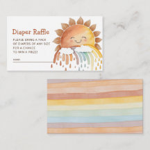 かわいいハッピーサンシャインおむつラッフルベビーシャワー