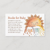 かわいいハッピーサンシャインブックベビーベビーシャワー エンクロージャーカード (正面)
