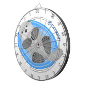 かわいいハッピーシーオッター漫画イラストレーション ダーツボード (正面右)