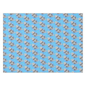 かわいいハッピーシーオッター漫画イラストレーション テーブルクロス (正面(横))