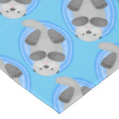 かわいいハッピーシーオッター漫画イラストレーション テーブルクロス (アングル)