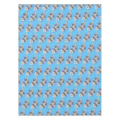 かわいいハッピーシーオッター漫画イラストレーション テーブルクロス (正面)