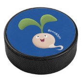 かわいいハッピーシードスプラウト漫画イラストレーション アイスホッケーパック (3/4)