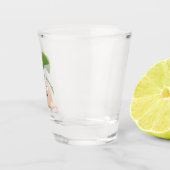 かわいいハッピーシードスプラウト漫画イラストレーション ショットグラス (右)