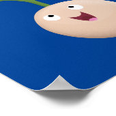 かわいいハッピーシードスプラウト漫画イラストレーション ポスター (角)