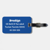 かわいいハッピーシードスプラウト漫画イラストレーション ラゲッジタグ (裏面横)