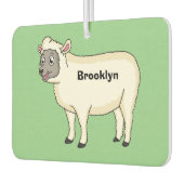 かわいいハッピーシープマンガイラストレーション カーエアーフレッシュナー (左)