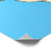 かわいいハッピーシープマンガイラストレーション ポスター (角)