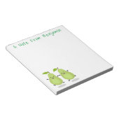 かわいいハッピージャンプ梨の漫画イラストレーション ノートパッド (アングル)