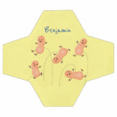 かわいいハッピージャンプ落花生の漫画イラストレーション サッカーボール (フラット)