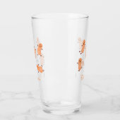 かわいいハッピージャンプ落花生の漫画イラストレーション タンブラーグラス (左)