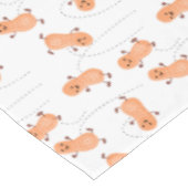 かわいいハッピージャンプ落花生の漫画イラストレーション テーブルクロス (アングル)