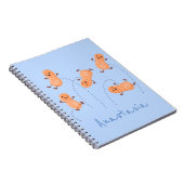 かわいいハッピージャンプ落花生の漫画イラストレーション ノートブック (右側)