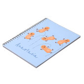 かわいいハッピージャンプ落花生の漫画イラストレーション ノートブック (左側)