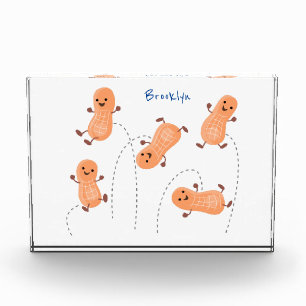 かわいいハッピージャンプ落花生の漫画イラストレーション フォトブロック
