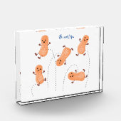 かわいいハッピージャンプ落花生の漫画イラストレーション フォトブロック (左)