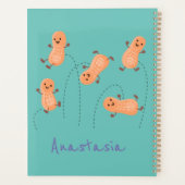 かわいいハッピージャンプ落花生の漫画イラストレーション プランナー手帳 (裏面)