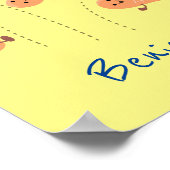 かわいいハッピージャンプ落花生の漫画イラストレーション ポスター (角)